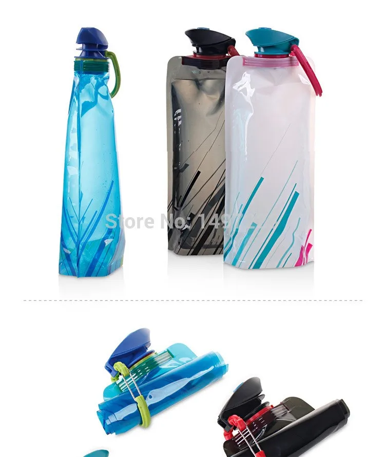 3 цвета складная бутылка для воды сумка 700 мл Защита окружающей среды складной стакан для воды сумка Спортивная бутылка для воды для пеших прогулок