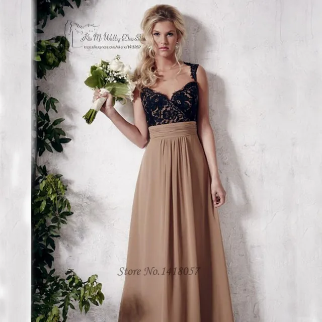 Black Lace Brown Bridesmaid Dresses Long Party Dress Backless Black Lace Brown Bridesmaid Dresses Long Party Dress Backless Wedding Guest 2017 Vestido De Festa