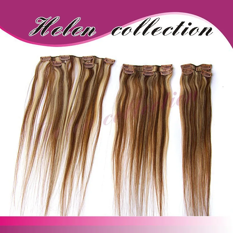 Blonde 6&613# Ombre Hair Extensions Hair Clip In 70g Straight 7 Pieces Set  Clip In Brazilian Helen collection Free shipping|clip on ties for kids|clip  in hair clipsclip pad - AliExpress
