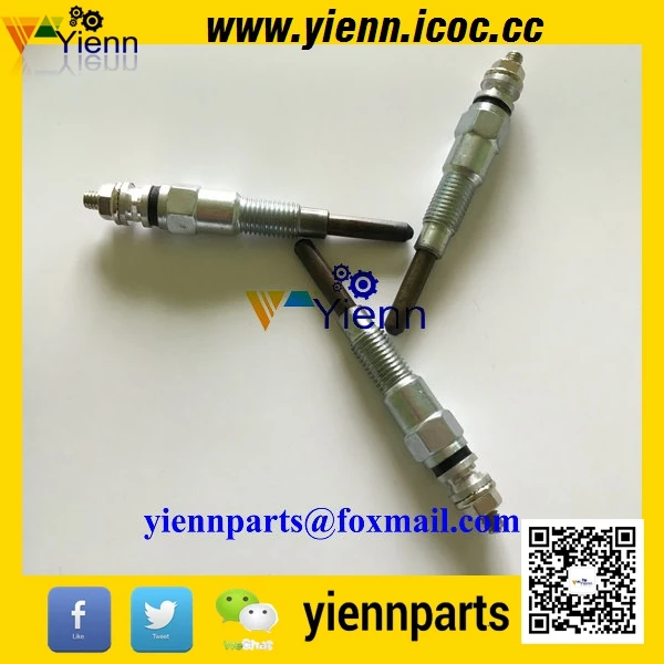 Kubota D1105 GLOW PLUGS 11V 16851 65510 16065 65510 for Kubota KX41 Mini Excavator D1105 diesel