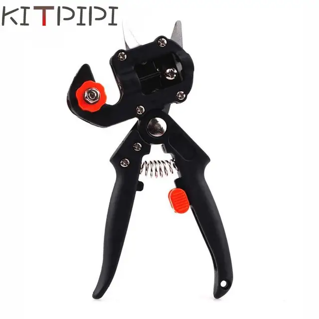 KITPIPI Fruit Tree Grape Vine Pruner Nursery Garden Scissor Branch Cut Graft Tool Pruning Shear Floristry Seedle Cutter JDD0049