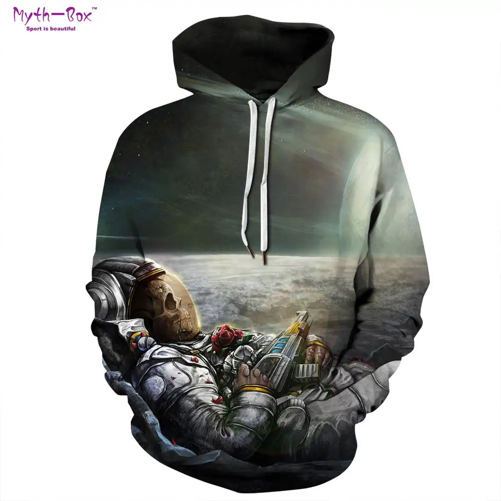 

Women/Men's Sports Hoodies Galaxy Skull Athleisure Sweater Loose Sportwear S-XXXL Autumn Pullover Running Cycling Hooded Clothes