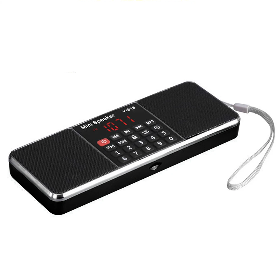 

NOYOKERE Mini Portable Rechargeable Stereo FM Radio Speaker LCD Screen Support TF Card USB Disk MP3 Music Player Loudspeaker