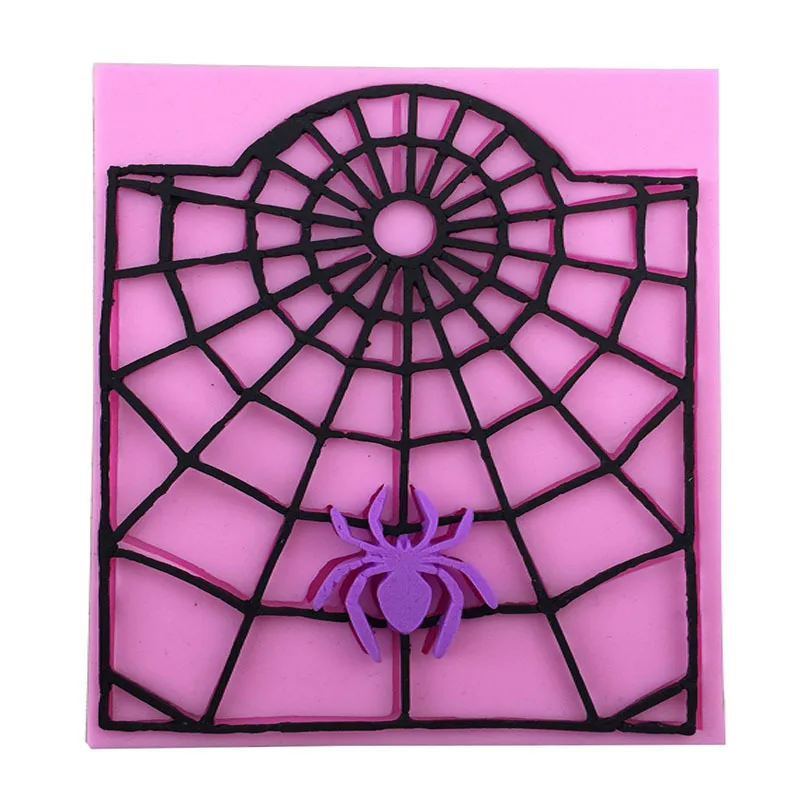 

Silicone Cake Mold Ice Cube Tray Cartoon Spider Web Mousse Chocolate Cookie Fondant Cupcake Mould Non-stick Baking Bakeware