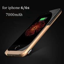 7000mAh Rechargeable Backup Power Case Cover for iPhone 6 External Battery Charger Case for iPhone 6Plus Power Bank Case