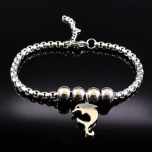 Новинка, модные браслеты с дельфином из нержавеющей стали и браслеты для женщин, серебряный браслет, ювелирное изделие, acero inoxidable B17964