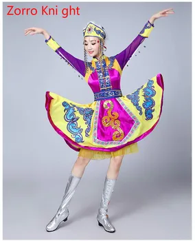 

[Zorro Kni ght] Woman Tradition Russian Tatar Uzbek Buick Singer folk dance performance apparel clothing Stage dance Clothing