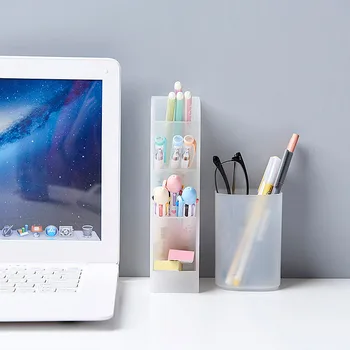 

Creative Transparent Storage Rack Multi-Function And Home Office Sundries Makeup Brush Office Stationery Storage Rack Pen Holder