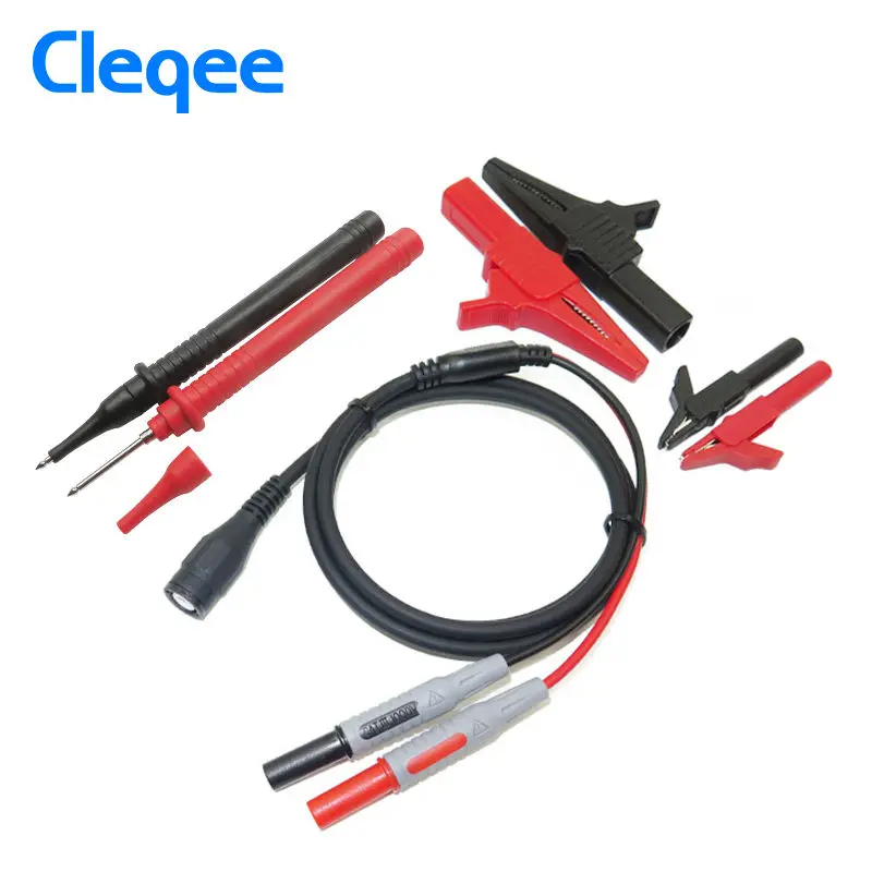 Cleqee P1800A 7-in-1 BNC Electronic Specialties Test Lead kit for Multimeter Automotive Test Probe Leads kit 