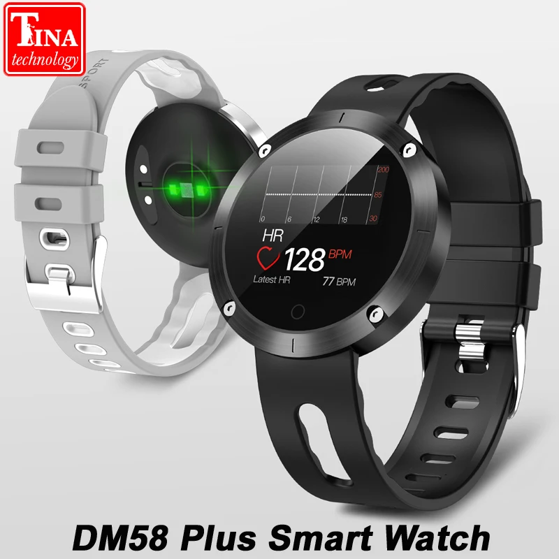 

2019 New DM58 PLUS Bluetooth Bracelet 4.0 Blood Pressure H&R IP68 waterproof Activity Tracker Smart Band Gift For friend