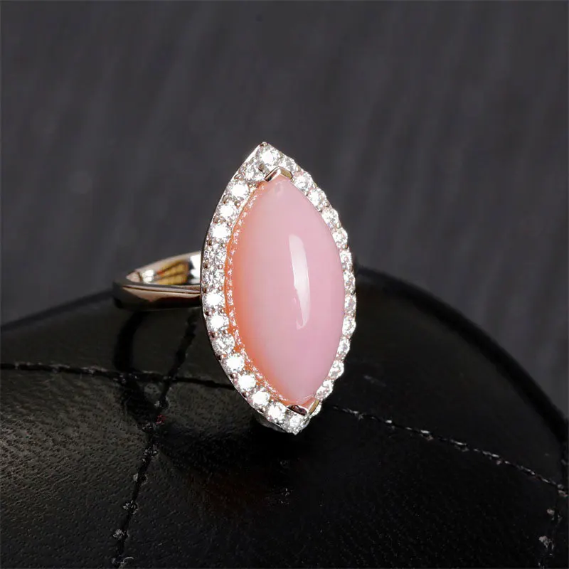 

RADHORSE 925 Silver Rings for Women Fine Jewelry 100% Genuine Opal Natural gem Luxury style Adjustable ring