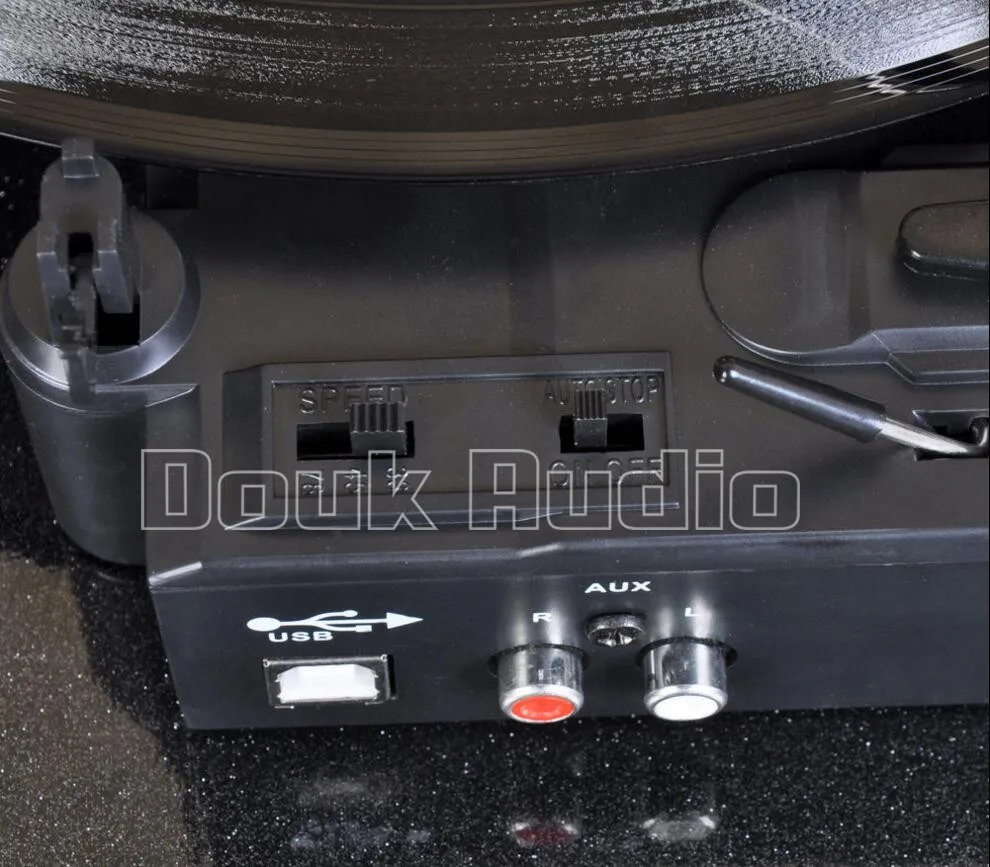 Douk аудио стерео мини 3 Скорость проигрыватель Ретро LP виниловых PC USB Запись Hi Fi