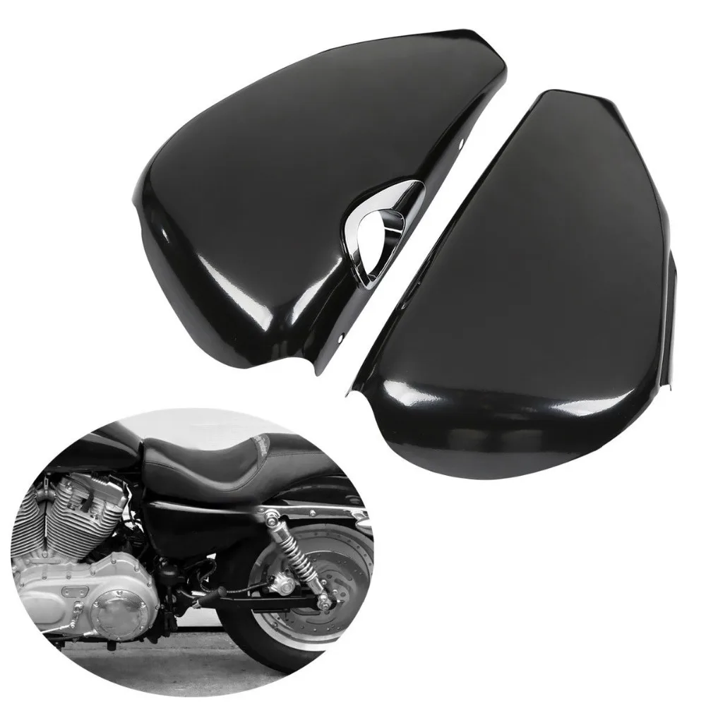 

Left Right Side Battery Cover Fit For Harley Sportster XL 1200 883 48 72 2004-2013 Iron 883 04-13 12