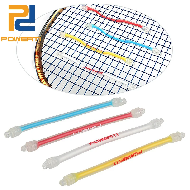 POWERTI 10 шт/лот силикон для тенниса, с гасителем колебаний для теннисной ракетки для уменьшения ударов крючка спорта снаружи