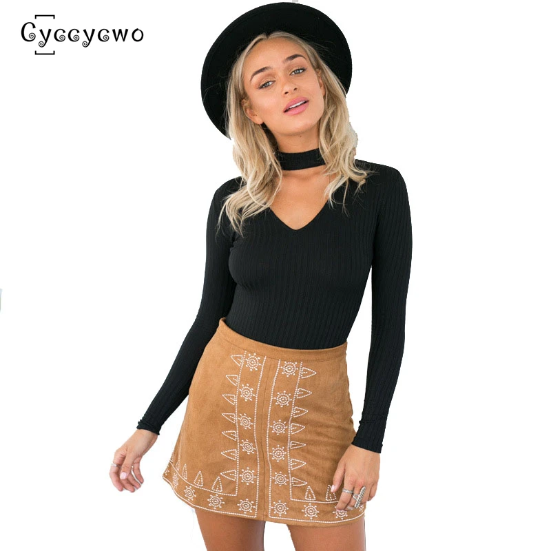 2019 New Spring Ribbed Knitted Sexy Bodysuit Women Deep V Neck Autumn Slim Rompers Womens Jumpsuit Basic Bodysuits Shirts we0086