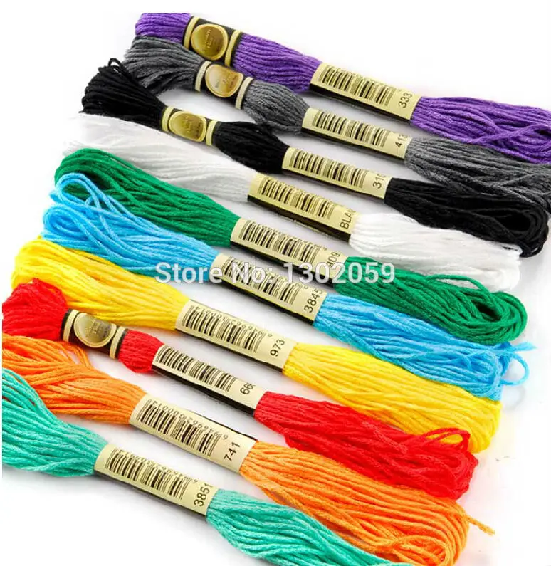 8.7 Yard Embroidery Thread Wholesale 250 Pieces Thread + 50 Pcs Needle