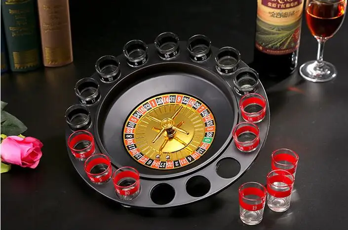 

Bar Funny Tools Russia Turntable Shot Glass Drinking Roulette Game Set 16 Shots