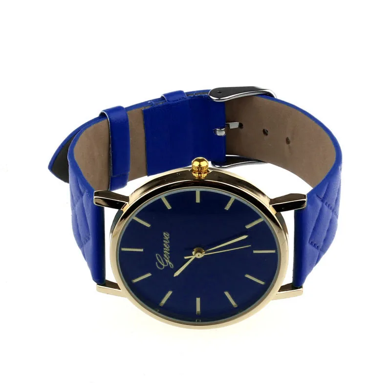 Абсолютно новые и высококачественные унисекс женские и мужские повседневные Geneva шашки искусственная кожа кварцевые аналоговые наручные часы#15