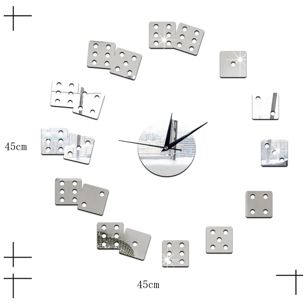 Зеркальные часы с игральными играми 45x45 см|stickers bee|stickers redstickers floor |