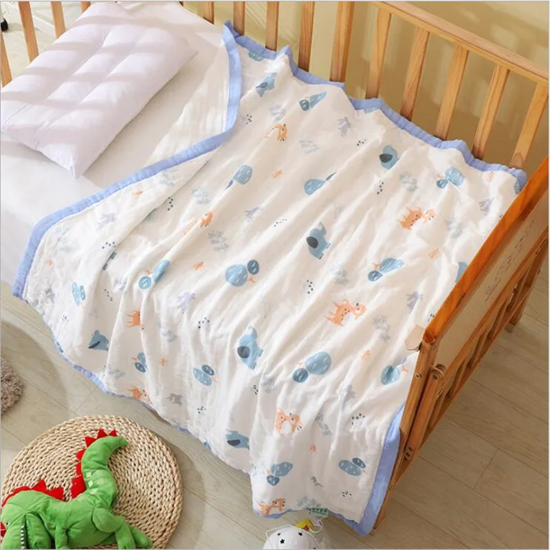 110*110 см муслиновый хлопок 6-слойное бальное платье Детское одеяльце для сна детское банное полотенце из дышащей ткани для малышей спальный детское одеяло