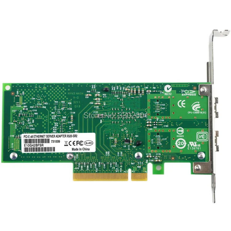 FANMI X520-SR2 10G PCI Express x8 82599ES чип двухпортовый сетевой адаптер Ethernet E10G42BFSR, SFP не входит в комплект