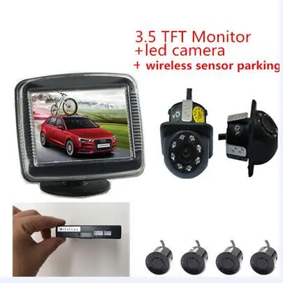

2.4 GHz Wireless Car Video Camera Monitor Parking Assistance Radar Car Monitors+Rearview Camera+wireless parking Sensor