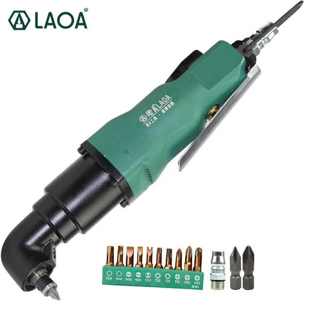LAOA Right angle Air Screwdriver Air Tools 90 Degree Air Tool 5H/8H Bend Air Screwdriver