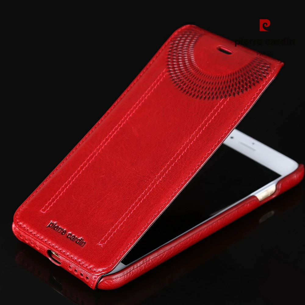 Оригинальные чехлы для телефонов Pierre Cardin сумки iPhone 7 8/ 8 Plus Вертикальный флип