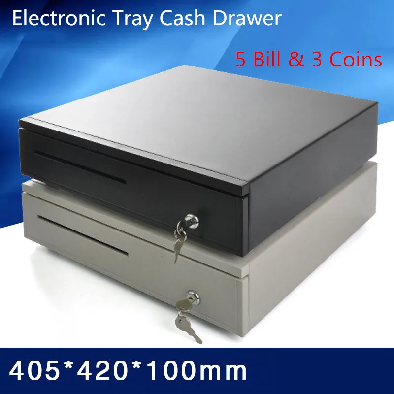 

Electronic Tray Cash Drawer 5 Bill & 3 Coins Heavy Duty Storage Cash Register Tray Box Y