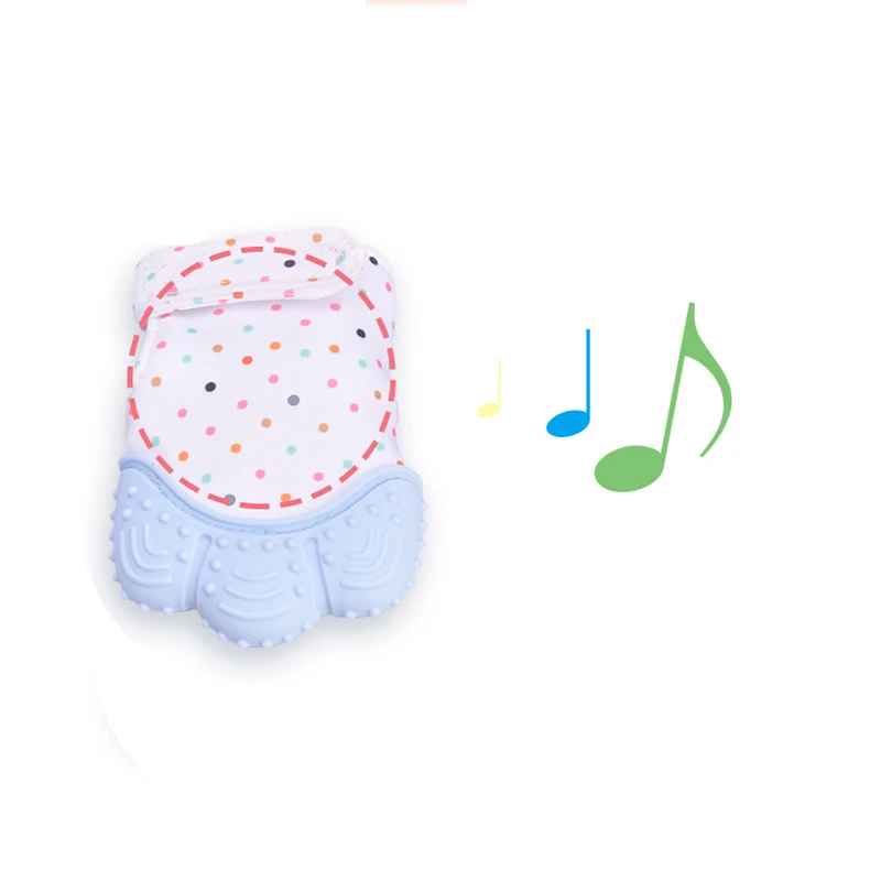 

Baby Teethers Safety Silicone Infant Gloves For Tooth Nursing Training Chew Cartoon Toys