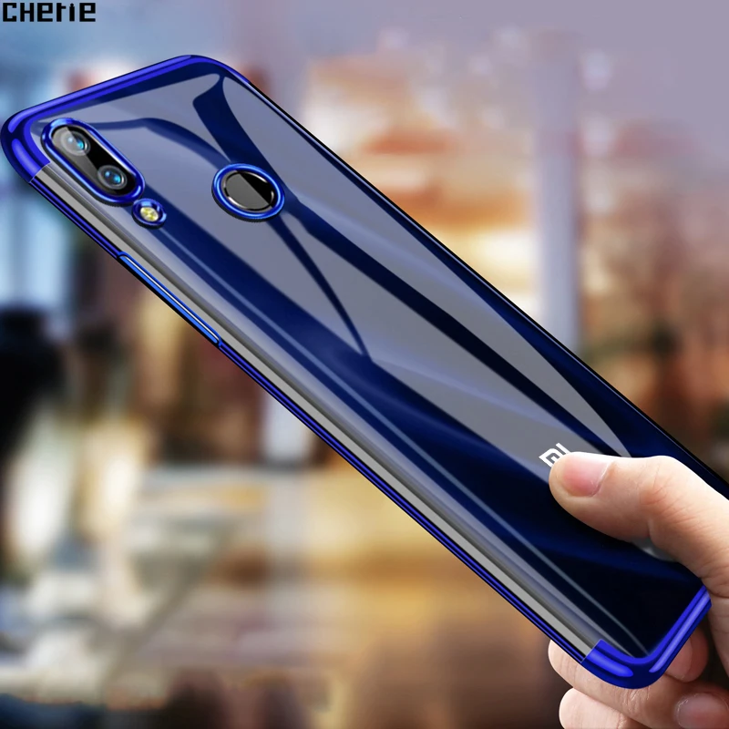 

Cherie Luxury Capa Coque Back Clear TPU Case Fundas For Xiaomi Redmi Note 7 6 5 Pro Redmi 7 5 Plus 6 6A S2 Y2 Case Plating Cover