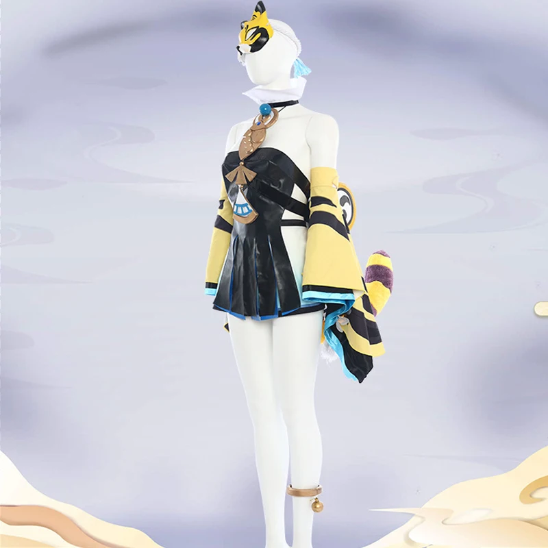 Игра Onmyoji косплей костюм девять жизни кот Косплей Костюм Униформа Хэллоуин