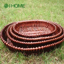 Плетеные Ротанговые демонстрационные корзинки для фруктов, овощей, хлеба, еды, рождественских конфет, переплетение, игрушечные закуски, косметика, удаленное настольное хранение