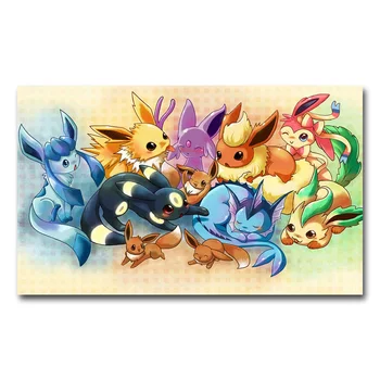 

Eevee - Pokemon XY Art Silk Fabric Poster Print 13x24 inch Pocket Monster Anime Picture for Living Room Wall Decor 085
