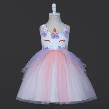 

Carters Rushed Sale Silk Cotton Microfiber Kids Dresses For Girls Halloween Girl Princess Tutu Unicorn Dress Children's Clothes