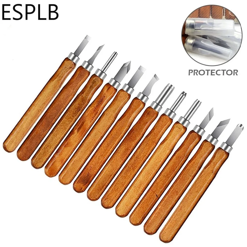

ESPLB Wood Carving Knife Chisels Woodcut Knife Hand Wood Carving Knife Scorper for Basic Hand Engraving Woodworking DIY Tool
