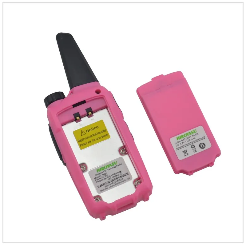 Мини Walkie Talkie hiroyasu q1626 UHF 400-470 мГц 16 Каналы Портативный двусторонней Радио (Цвет розовый)