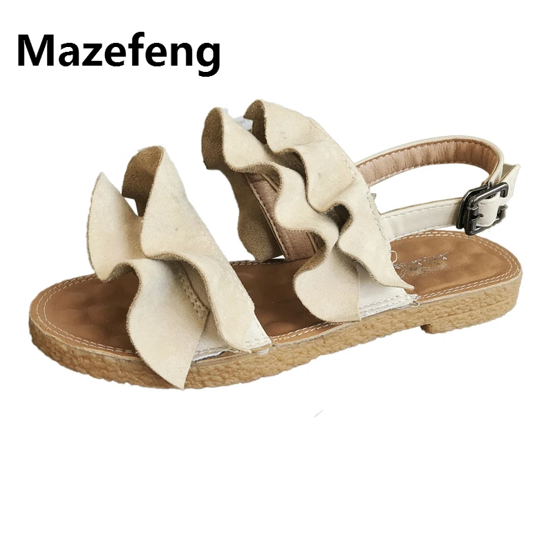 

Mazefeng 2018 New Women Shoes Simple Casual Women Summer Sandals Petal Style Female Gladiator Shoes Solid Outdoor Sandals