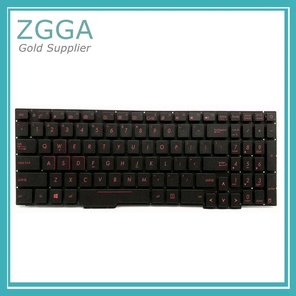 Клавиатура для ноутбука Asus GL753 GL753V GL753VE GL753VD с подсветкой без подзарядки красный