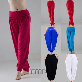 

Women Harem Aladdin Pants Causal Baggy Gypsy Loose Dance Genie Solid Trousers