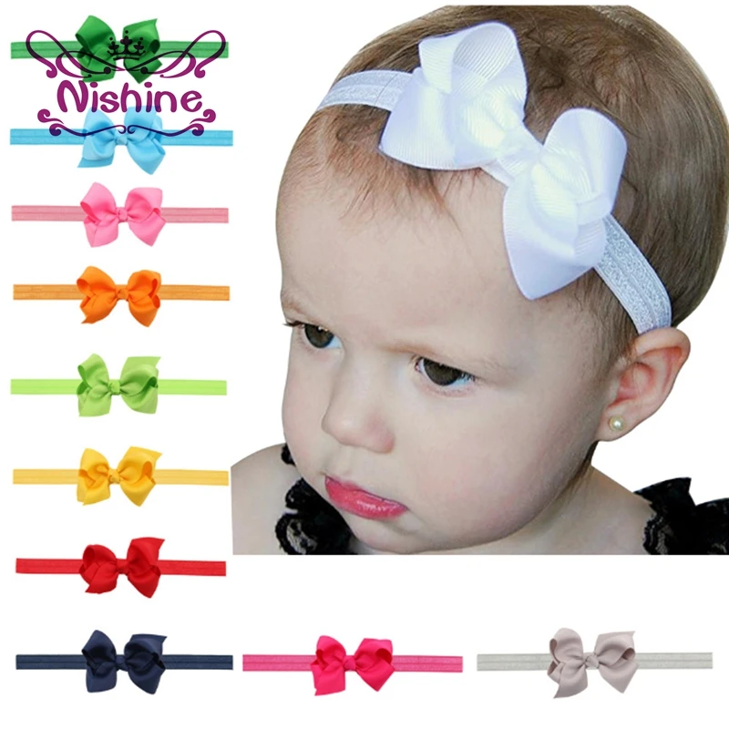 10Pcs Fashion Toddler Headwear Bowknot Hair Band Kids Girls Baby Headband Set