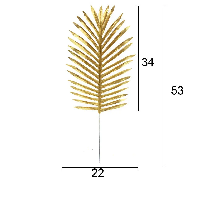 Gold Artificial Monstera Tropical Plam Tree Leaves Photography Background Fake Plants Wedding Birthday Party Home Decoration - Цвет: Gold Palm Leaf Small