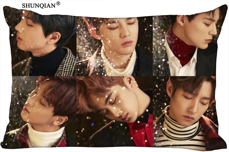 

Korean Pop NCT Rectangle Pillowcase Zipper Wedding Custom Pillow Case 40X60cm,50X75cm(two sides)Pillow Cover