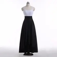 Изготовленные На Заказ Черные Высокие Длинные атласные юбки реальное фото платье в пол длинная юбка макси для женщин к формальным выпускным Вечерние