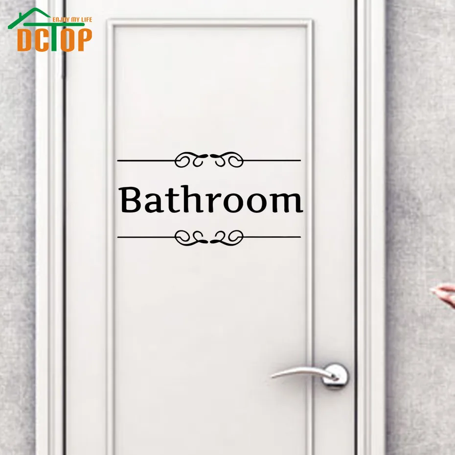 Toilet Sign Door Stickers Decal Vinyl Wall Stickers For Bathroom Hotel Waterproof Self Adhesive Wallpaper Home Decor Accessories Toilet Sign Door Stickers Decal Vinyl Wall Stickers For Bathroom Hotel Waterproof Self Adhesive Wallpaper Home Decor Accessories