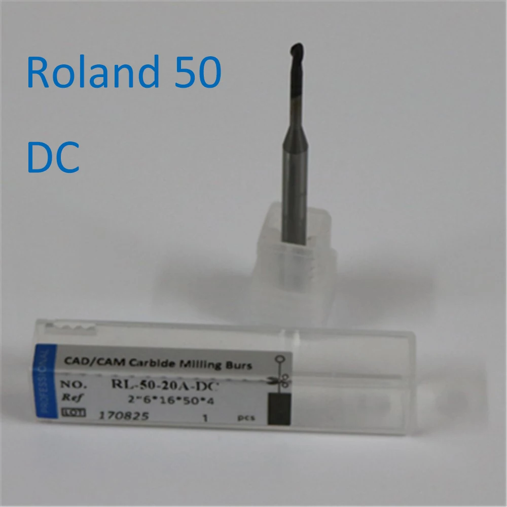 

5 PCS/lot Durable Dental Zirconia Roland 50 Carbide Milling Burs Machine 2.0mm Length 50mm DC Material For Zirconia PMMA