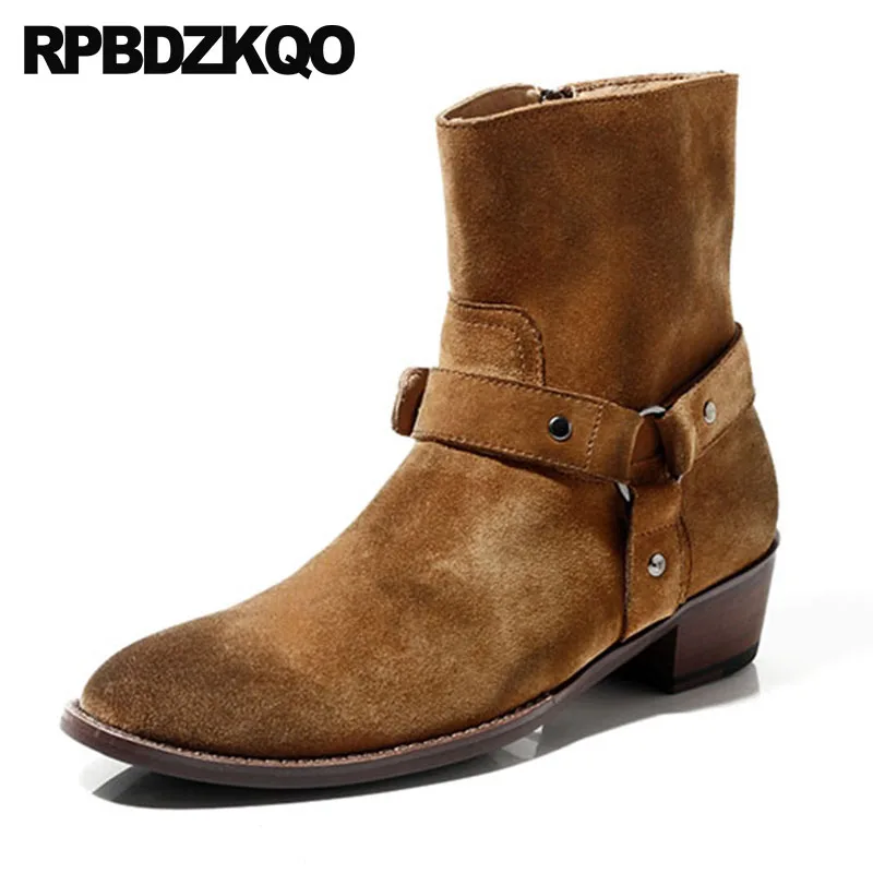 mens short harness boots