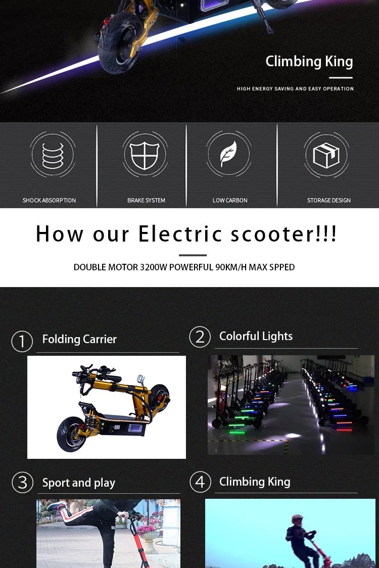 Sale 5000W Powerful Electric Scooter Off Road Skateboard Longboard High Speed 95km/h Adult Electric Scooter Electric Foldable Scooter 5