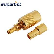Superbat SMB разъем Женский прямой обжимной вложения 75 Ом RF коаксиальный разъем для кабеля RG316 RG174 LMR100