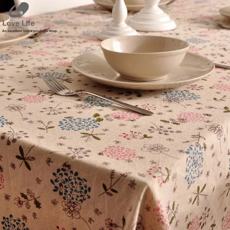 New Arrival Tablecloth 100 linen Beautiful Dandelion Dining Table